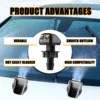 A pair Car Windshield Spray Nozzle Windshield Washer Nozzle, Windshield Wiper Nozzle Dual Hole Design Suitable For Most Cars 6