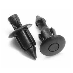 Enhanced Product Title: Sleek Black Rivet Fairing Trim Panel Fastener Clips (6mm) - Pack of 10/20/30 for Motorcycle Accessories (50pcs)