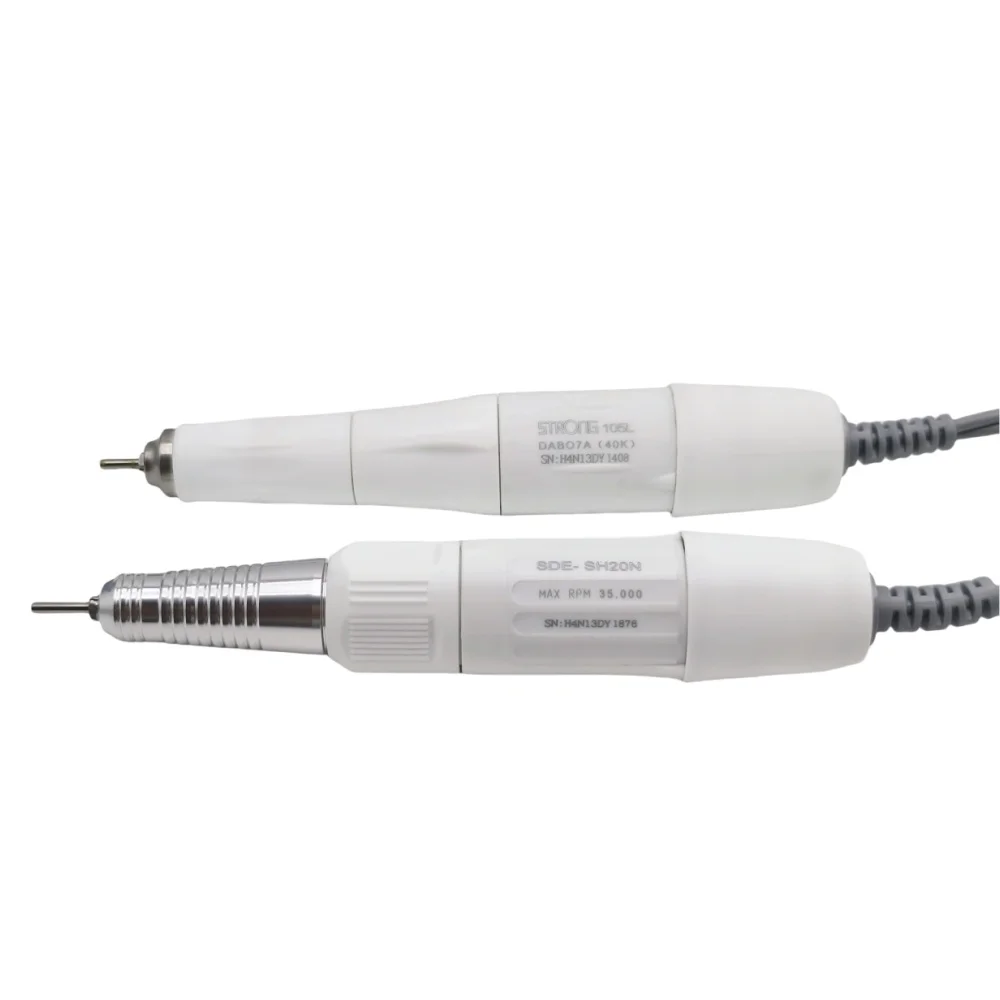 STRONG 210 45000RPM 35K & 45K Micromotor Polishing Nail Drill Pen Manicure Machine Handpiece White 2.35mm SDE SH20N STRONG 105L 6