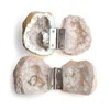 Natural Agate Geode Crystal Raw Stone Morocco Quartz Geode Ring Box Jewelry Earrings Storage Accessories Gift 3