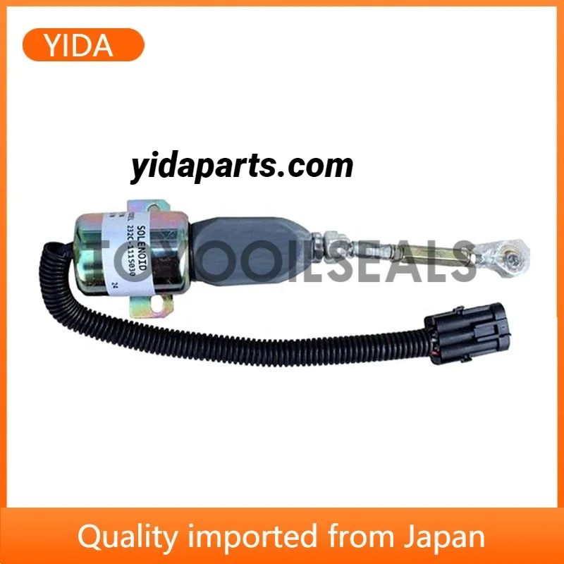 

apply New Stop Solenoid Fuel Shutdown Solenoid Cut Off Solenoid 24V 232C-1115030 C3415441 QT202A For 6112