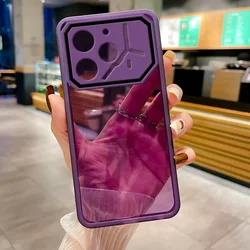 Transparent Silicone Phone Case with Full Camera Protection and Anti - Fall Design for Tecno Pova 6 Pro (PURPLE)