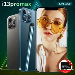 Global Version I13 Pro Max 6.7 Inch Smartphone 12+512G 6800mAh Android 10 Dual SIM 4G 5G Unlocked Support Google WIFI Celular