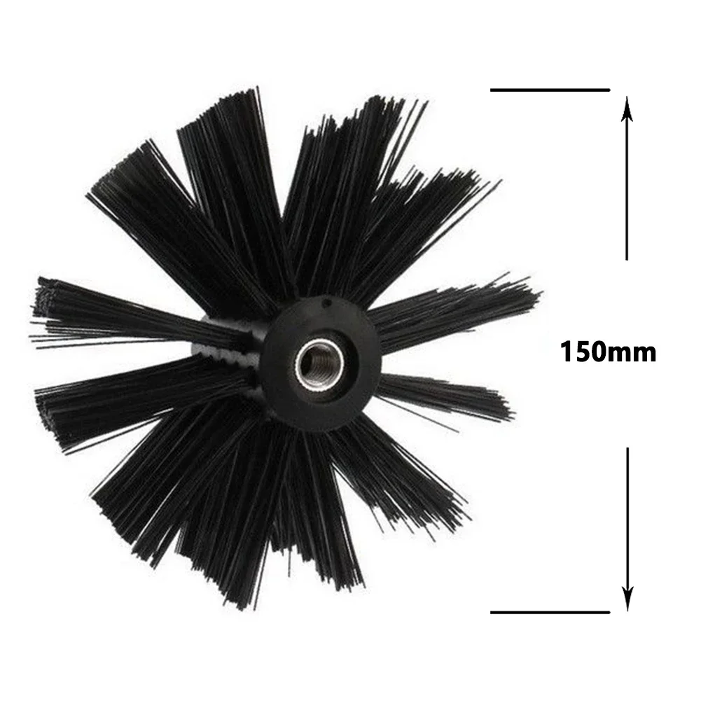 100/150mm Chimney Brush Dryer Vent Cleaning Brush Chimney Lint Remover Bristle Head Nylon For Cleaning Dryer Duct Pipe pipe cleaner brush