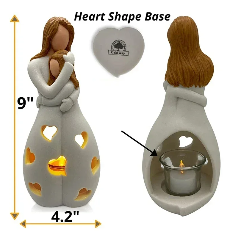 Figurine Mère Et Fille - Figurine Mère Et Fille - Figurine Câlin - Décoration De Table - Figurines En Résine - Décoration De Table - Pour Chambre à Coucher, Salon