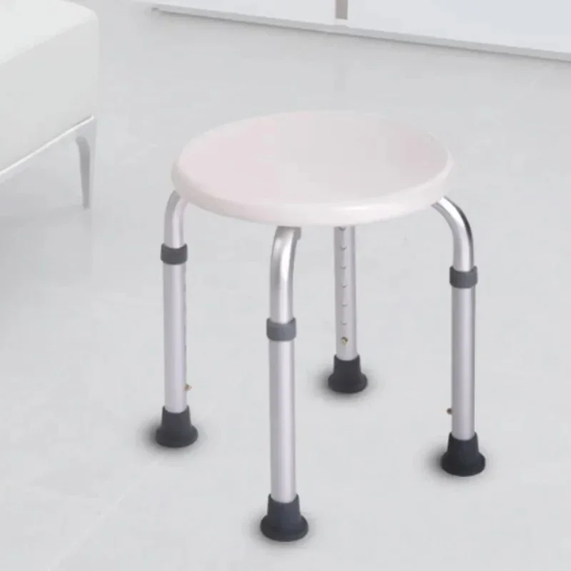 

0549 Elderly Round Bathroom Chairs Non-slip Anti-rust Tool For Shower Adjustable Aluminum Alloy Personal Care Sanitary Toilet Ch