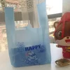 100pcs 0.04mm Thin Fruit Pattern Packaging Bag Blue Cartoon Panda Plastic Handbag Disposable Takeaway Pink Blue Packaging Pocket 4