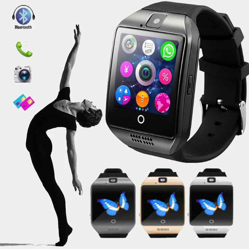 

Q18 Bluetooth Connect Smart Watch With Sim Card Men Women Call Phone Smartwatch Sport Waterproof Pedometer Alarm Clock Sleeping