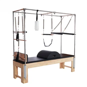 가정용 맞춤형 흰색 스포츠 체육관 장비, 나무 침대 필라테스 캐딜락