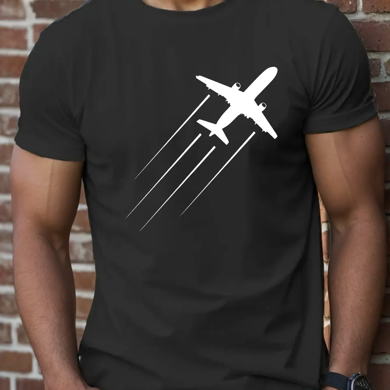 تي شيرت رجالي صيفي 100 من القطن الخالص كاجوال رياض...