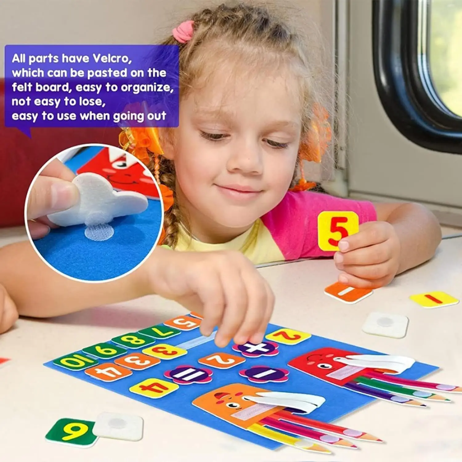 Felt Learning Board Children Educational DIY Toy Addition Subtraction Finger Arithmetic Te Aching Enlightenment Board 2