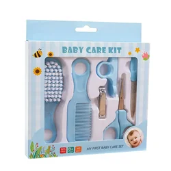 Deluxe Baby Grooming & Healthcare Essentials Set - 6-Piece Kit (Blue)