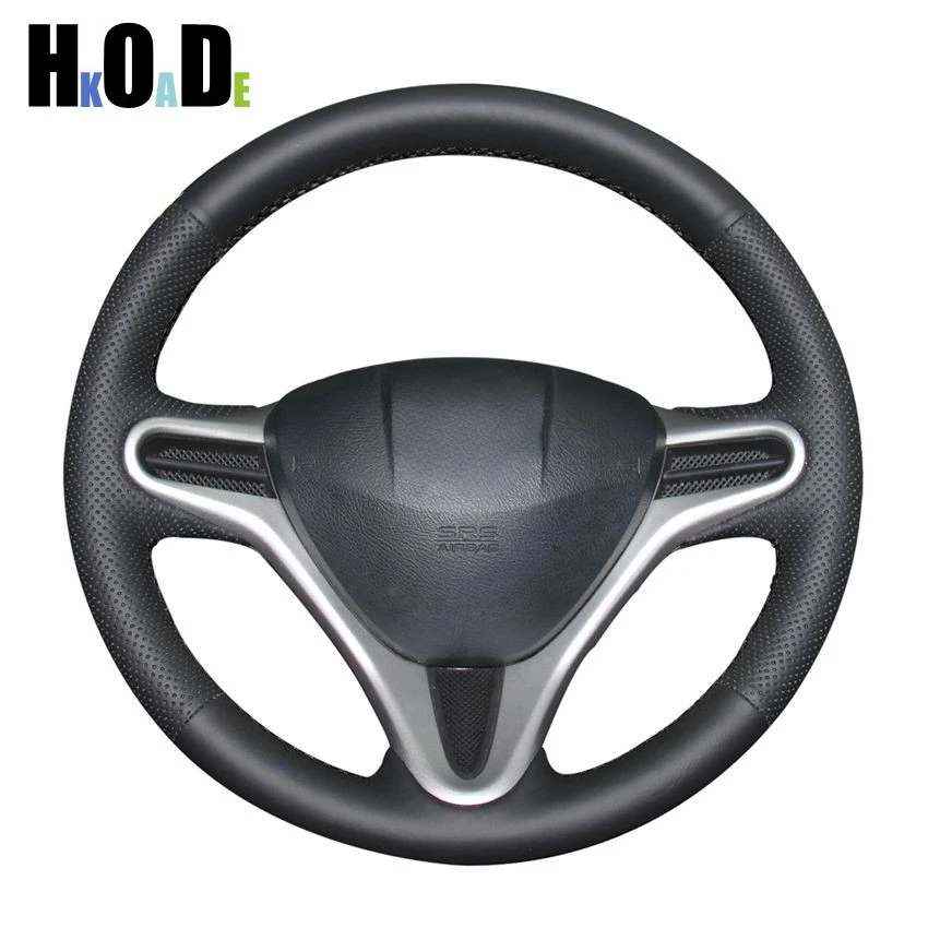 

Black PU Artificial Leather Car Steering Wheel Cover for Honda Fit 2009-2013 City 2009-2013 Jazz 2009-2013 Insight 2010