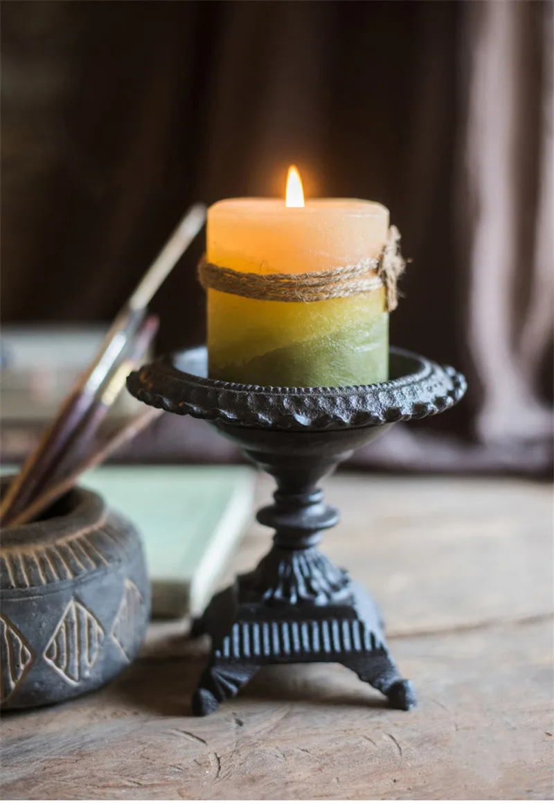 SAL Bougeoir à 3 Bras Bougeoir En Métal à 3 Bras, Chandelier Rétro Exquis à Haute Brillance Pour