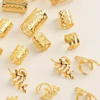 40PCS/Set Women's Elegant Hollow Hair Rings Set with Various Patterns DIY Hair Accessories for Girls Loc Hair Jewelry for Braids 4