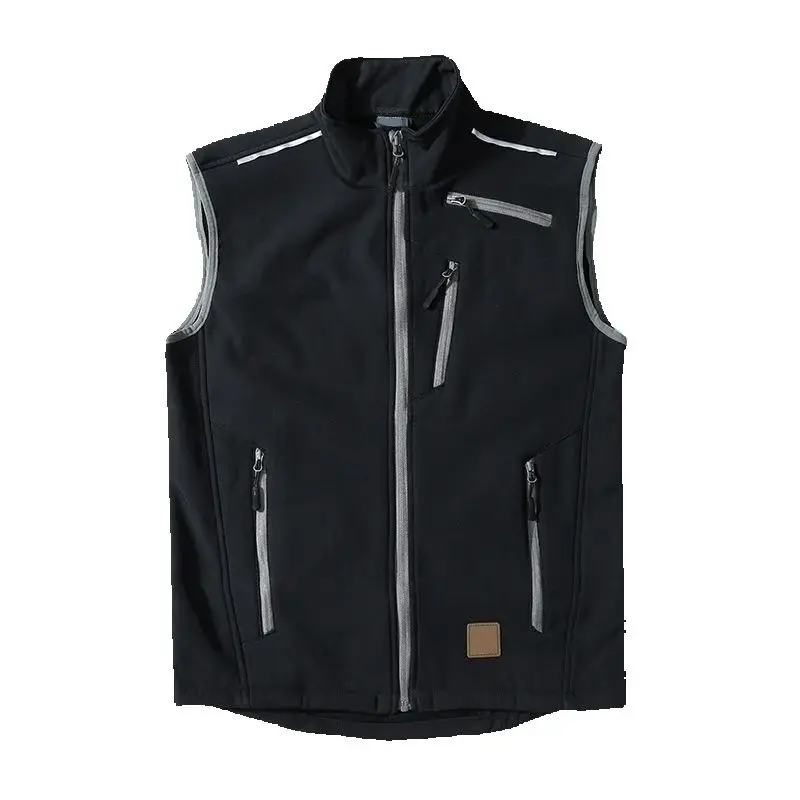 남성용 야외 하이킹 조끼 양털 Softshell 스포츠 겨울 열 따뜻한 조끼 방수 방풍 낚시 여행 골프 조끼