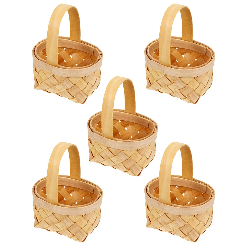 

Woven Basket Gift Small Baskets Craft for Gifts Party Favors Holder Mini Handwoven Candy Household Storage Hamper