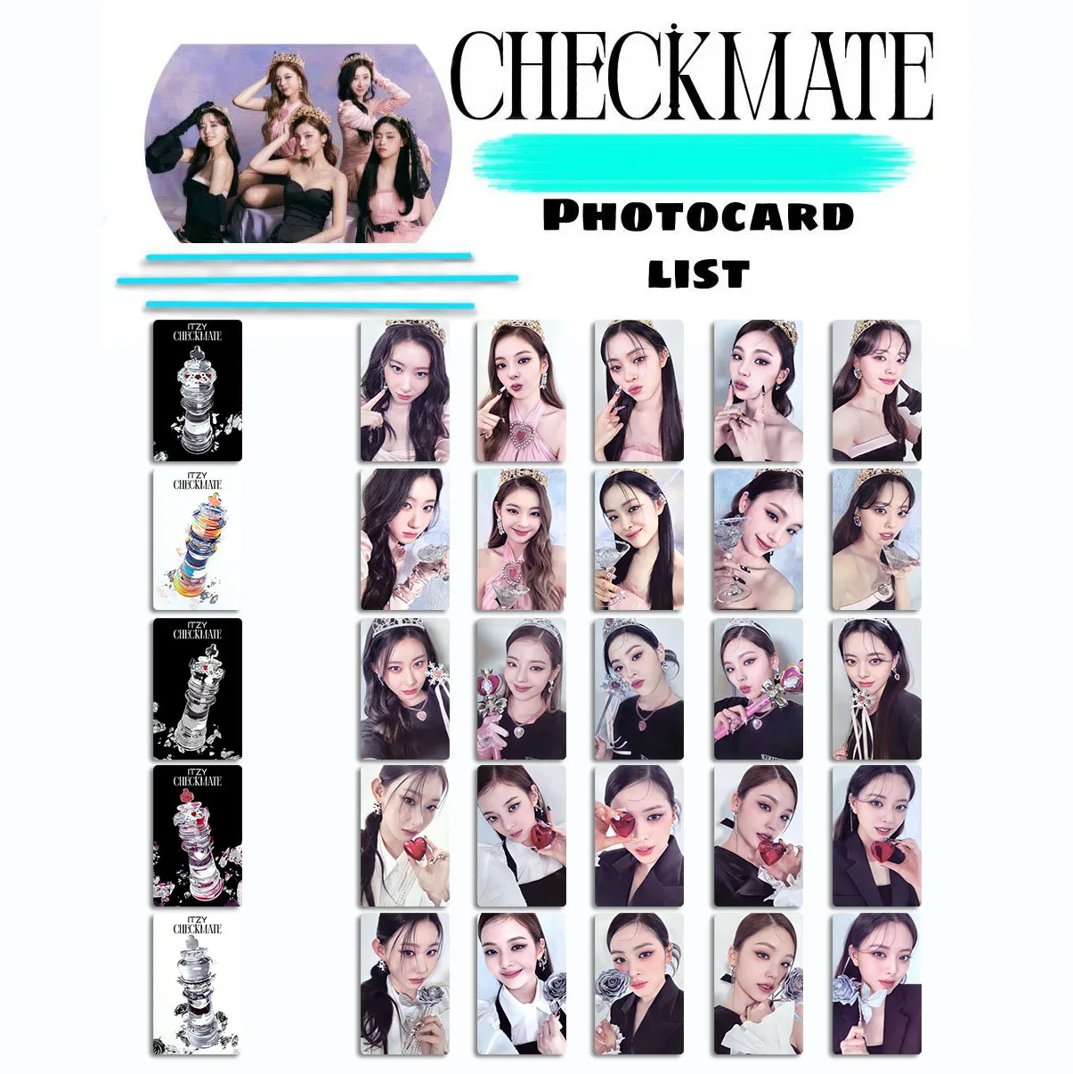 

5 шт./комплект, мини-альбом в стиле Kpop Idol ITZY, коллекция открыток в формате HD Lomo, Yeji Lia Ryujin Yuna Chaeryeong