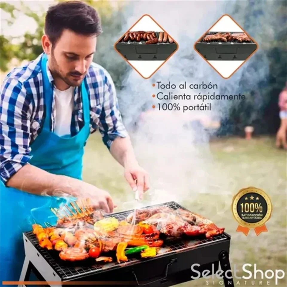 Portable BBQ Charcoal Grill Stainless Steel Small Mini BBQ Tool Kit Outdoor Cooking Camping Picnic Beach Portable barbecue grill barbecue stove barbecue charcoal stove