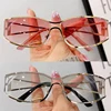 Y2K Metal Frame Vintage Sunglasses Women for Men Luxury Brand Designer Sun Glasses 2025 Outdoor Hollow Steampunk Shades UV400