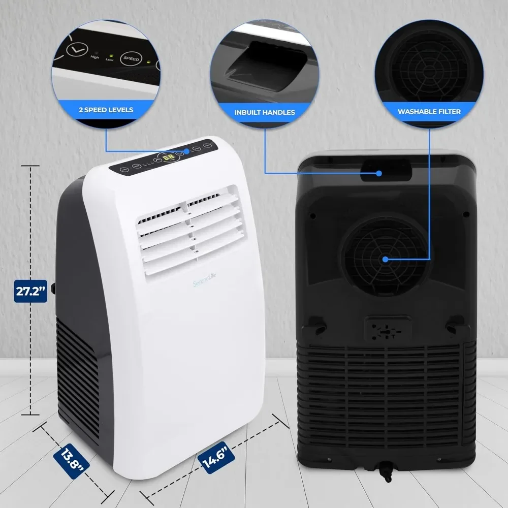 Conditioner with Built-in Dehumidifier Function,Fan Mode, Remote Control, Complete Window Mount Exhaust Kit