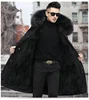 100% Real Fur Parka Men Winter Jacket Real Raccoon Fur Hooded Coats Nature Raccoon Dog Lining Jacket Man Real Fur Coat 2