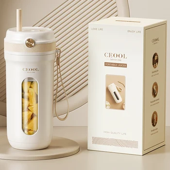 350ML Electric Portable Blender Juicer Fruit Mixers 3.7V/7.4V USB Charging Smoothie Juicer Cup Squeezer Juice Maker Detachable 1