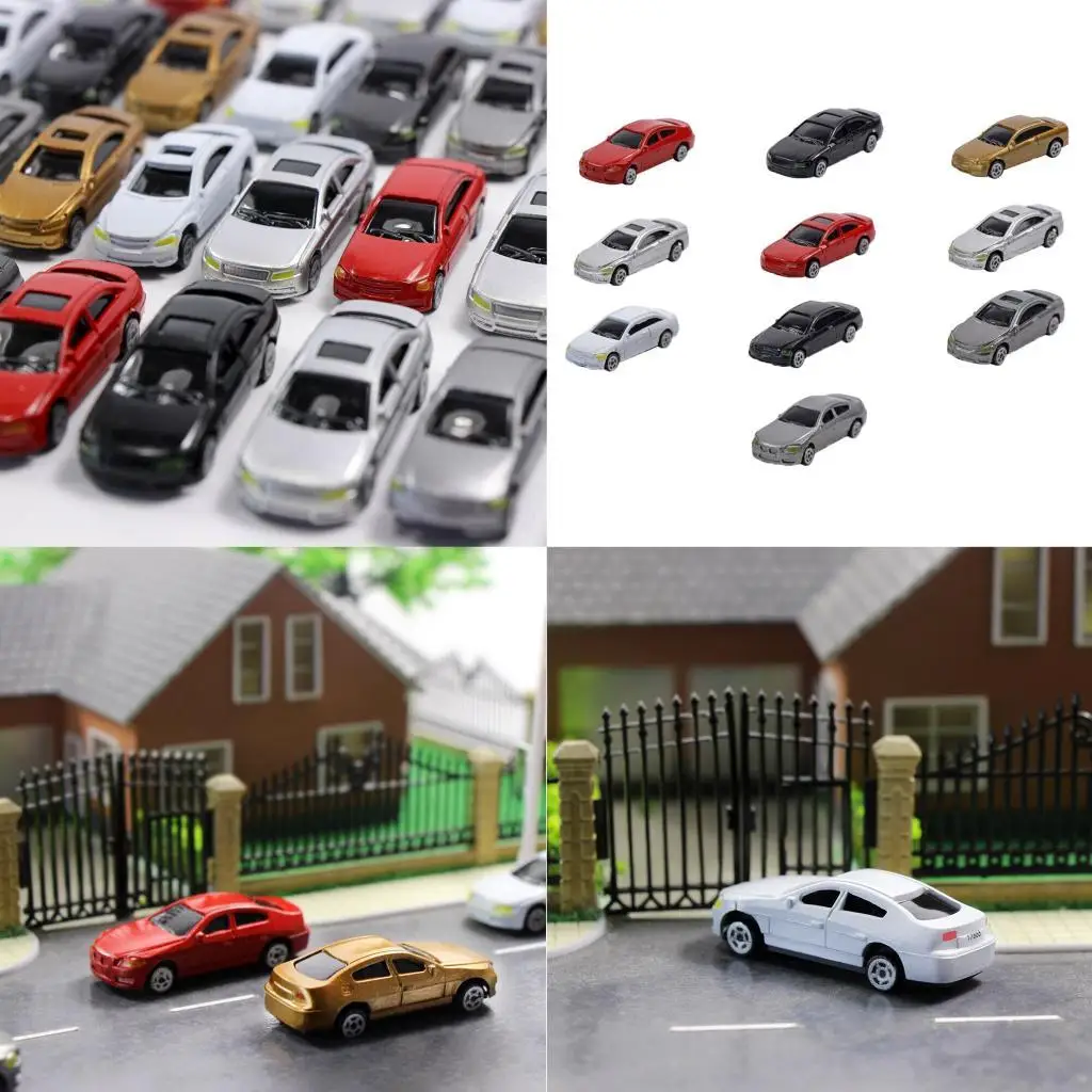 10 Pack 1/87 Miniature Vehicle Model Hobby Racing Car Train Layout Kids Toys for
