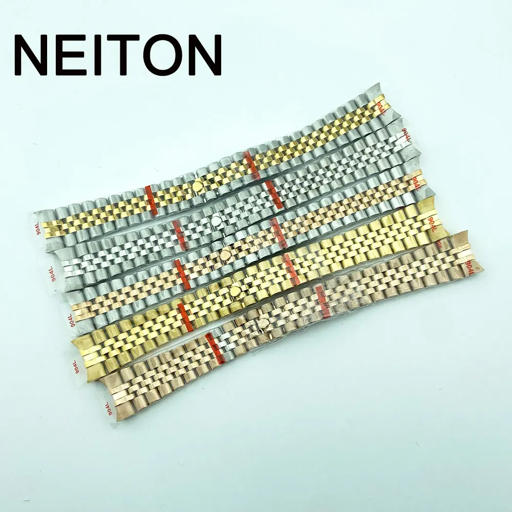 

NEITON 20mm Brushed Polish Silver Stainless Steel Watch Bands For RX Daytona Submarine Role Strap Sub-mariner Wristband Bracelet