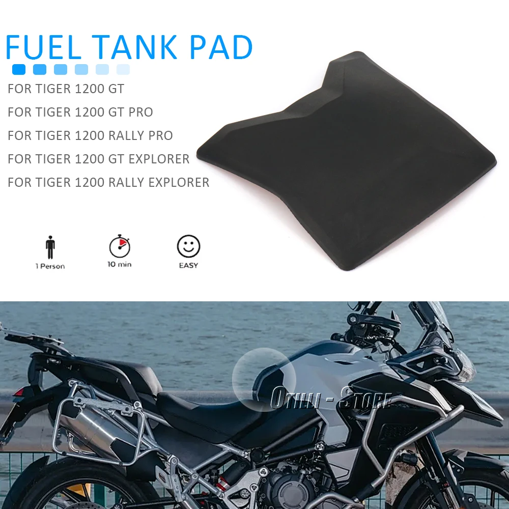 For Tiger 1200 GT TIGER 1200 GT Pro/Rally Pro/GT Explorer/Rally Explorer Motorcycle Middle Fuel Tank Pads Protector Stickers 1pc brand new water tank vacuum parts for tefal explorer serie 20 40 rg6871wh isweep x3 robotic vacuum cleaner