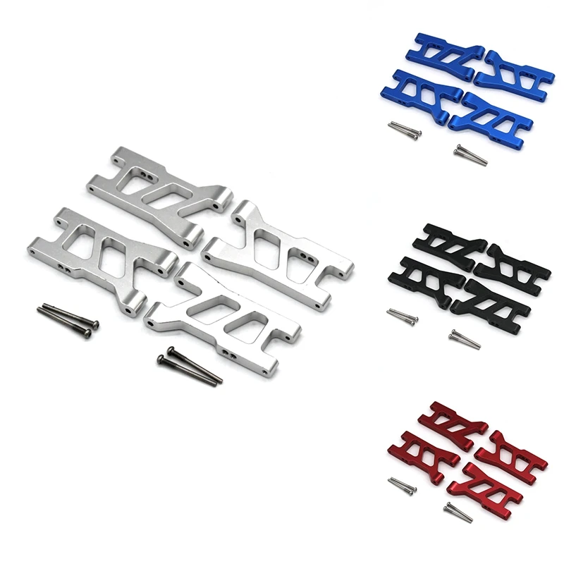 

4Pcs Metal Front And Rear Suspension Arm Set 7630 Replacement For Traxxas Latrax 1/18 RC Car Upgrade Parts Accessories Silver