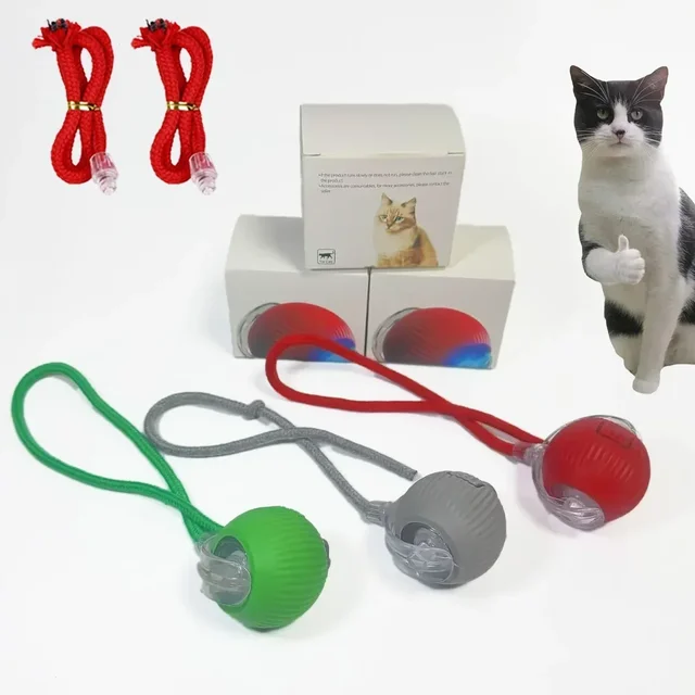 Automatic Rolling Ball Interactive Ball Cat Toys Pet Supplies Electric Dog Training Cat Teaser simulated Rat Rechargeable 4