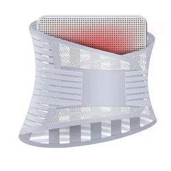 Breathable Mesh Waist Support Belt - M (Greywithheatingpad)
