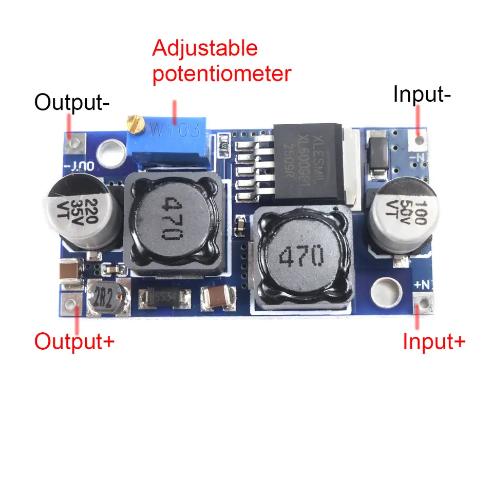 XL6009 Boost Buck Converter Module 3A 1.25-35V Adjustable Step Up Down for Arduino Raspberry Pi Solar Power Supply DIY Lab BMS image 2