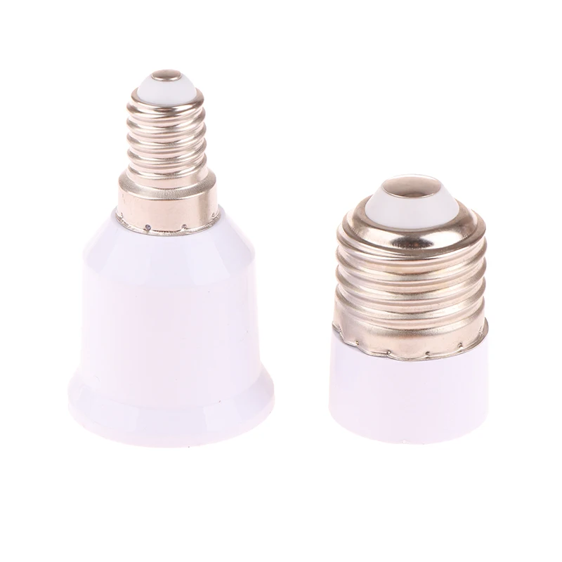 Lamp Bulb Holder Lamp Holder Lamp Base Socket Converter LED Lamp Base Lamp Socket Adapter White LED Bulb Converter E14 To E27/E27 To E14 Lamp Bulb Base Holder Female E27 Male Adapter Conversion Socket Adapter