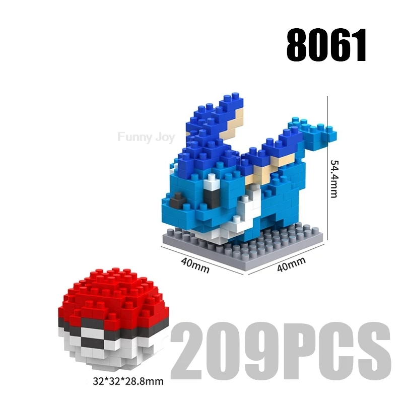 Lustige Pokemon-Bausteine Anime Picachu Charizard Puppe Blastoise Bulbasaur Gengar Pokémon-Bausteine Spielzeug als Geschenk für Kinder – Detail 29