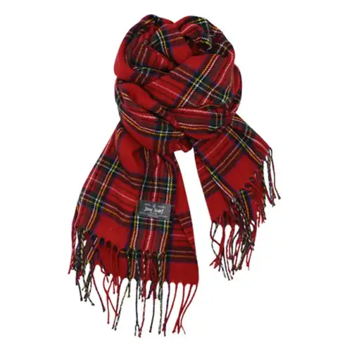 Retro Tassel Plaid Wool Scarf Plush Cashmere Shawl Winter Cashmere Scarves Solid Color Rainbow Color Cape Wraps Women/Men - Image 8