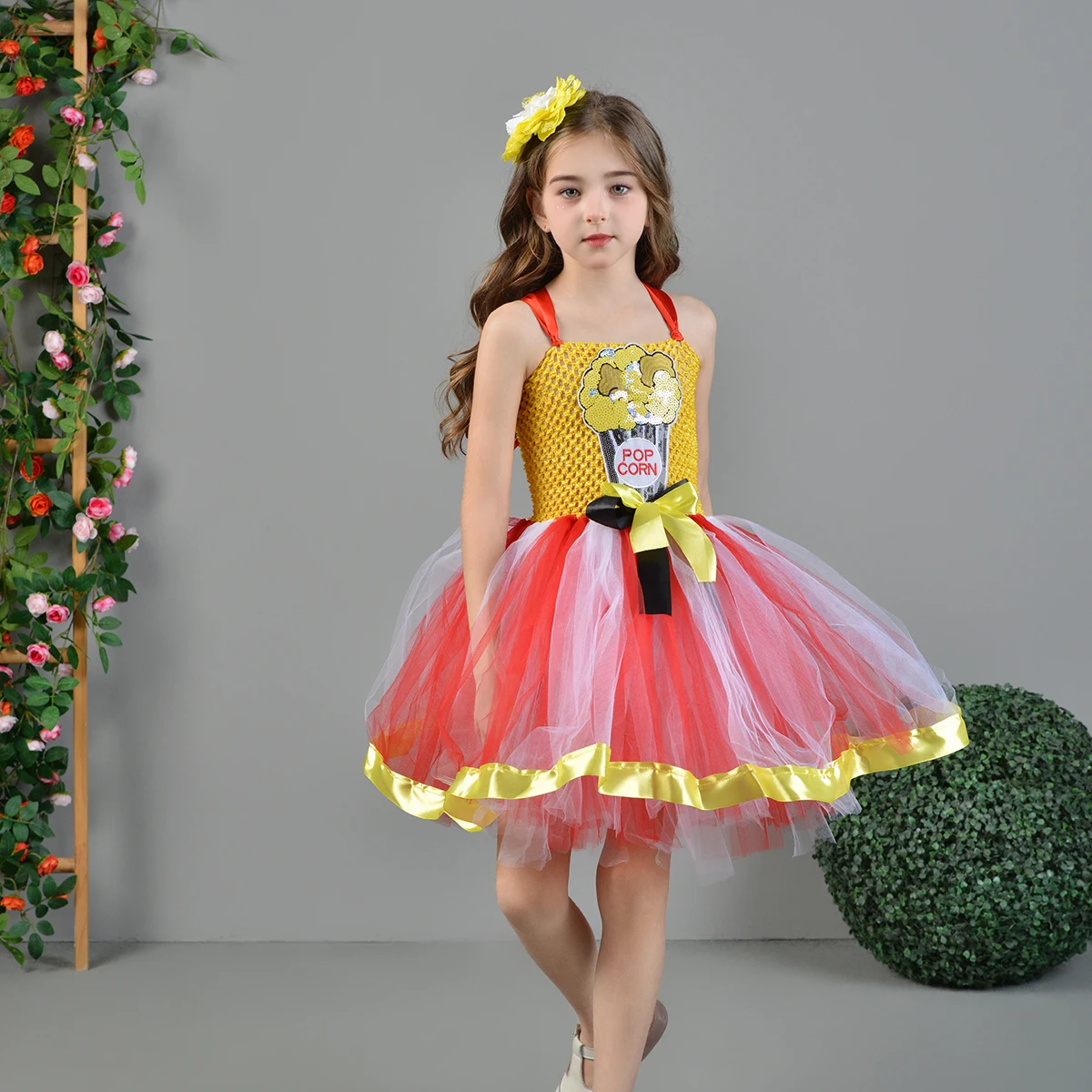 Popcorn inspired Tutu Dress for Girls Carnival Birthday Party Costume Kids  Halloween Movie Theater Popcorn Pageant Outfit - AliExpress 1501