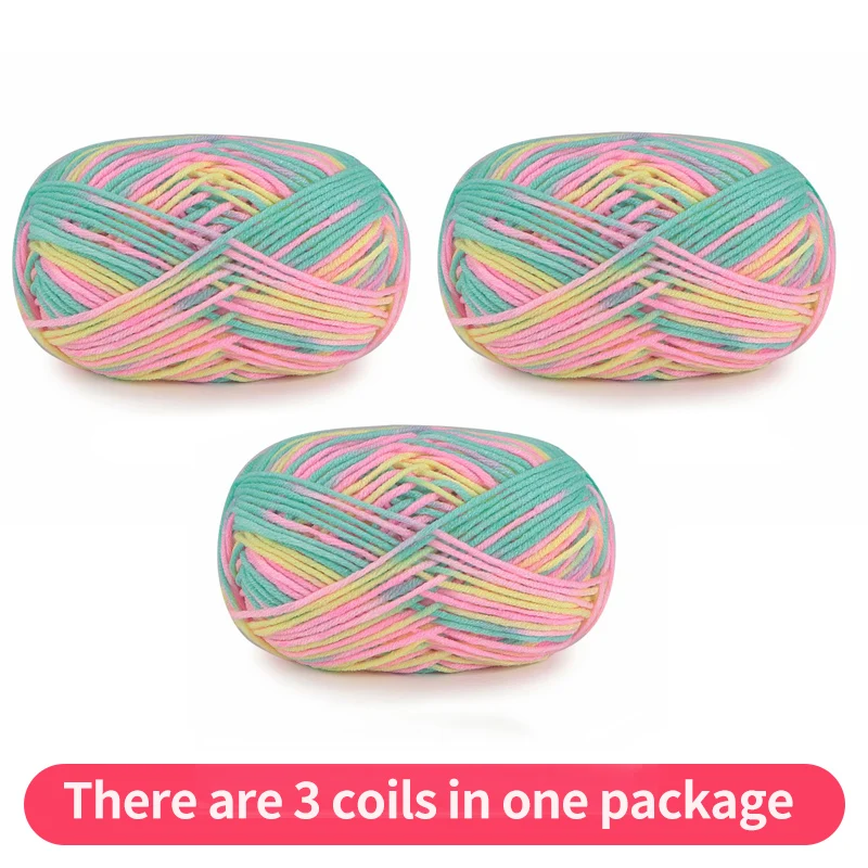 Colorful Gradient Yarn, 150g Milk Cotton for Handwoven Sweaters, Hats & Scarves