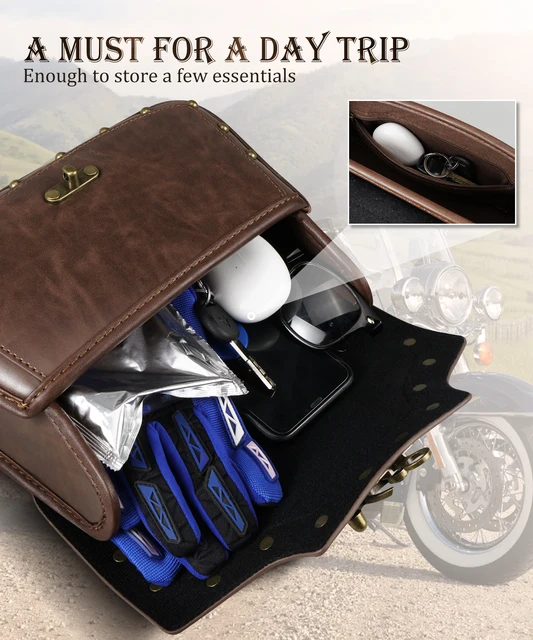 Harley Davidson Sacoche LatÃ©rale Moto Cuir Sacoche Latérale Iron 883