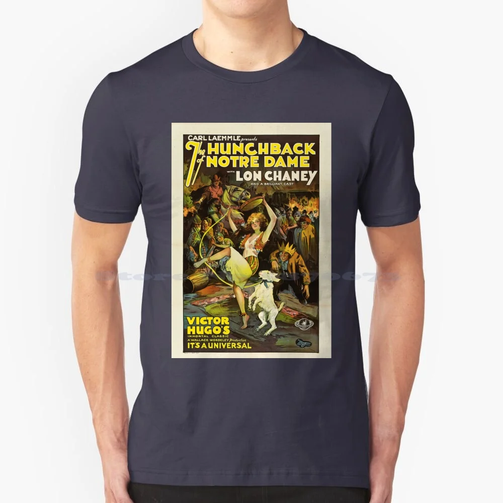 Il Gobbo Di Notre Dame ( 1923 ) T Shirt 100% Cotone Tee Film Cinema Classico Il Gobbo Francia Francese