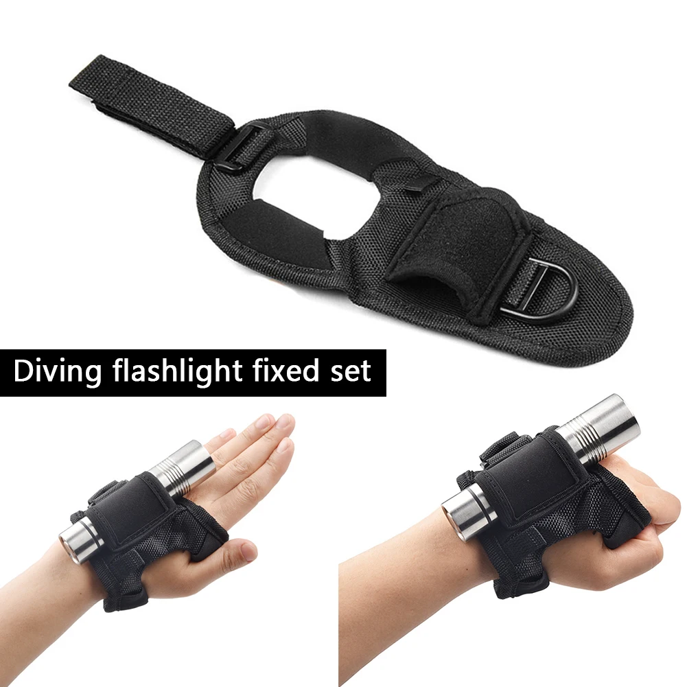 Snorkeling Scuba Dive Flashlight Holder Torch Oxford Cloth Wrist Strap