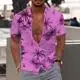 2023 Summer Animal Crane Men's Hawaiian Shirt 3d Plant Floral Print Plus Size Beach Flower 4