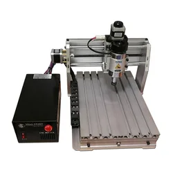 LY Mini CNC 3020 3axis LPT Port CNC Router Engraver 2520T 250x200mm Milling Engraving Machine 200W Spindle Motor