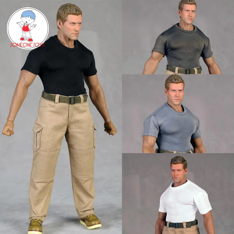 12Inch Male Figure Pants Outfits for 1/6 Solider Men Clothes Accessory White 
