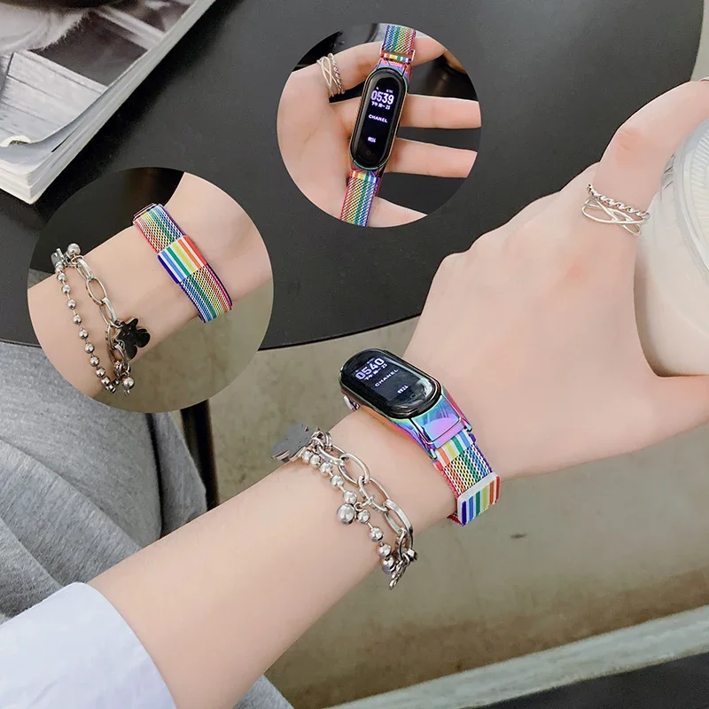 Elegant Milanese Loop Strap for Smart Band 8 - Premium Sport Wristband Replacement Bracelet