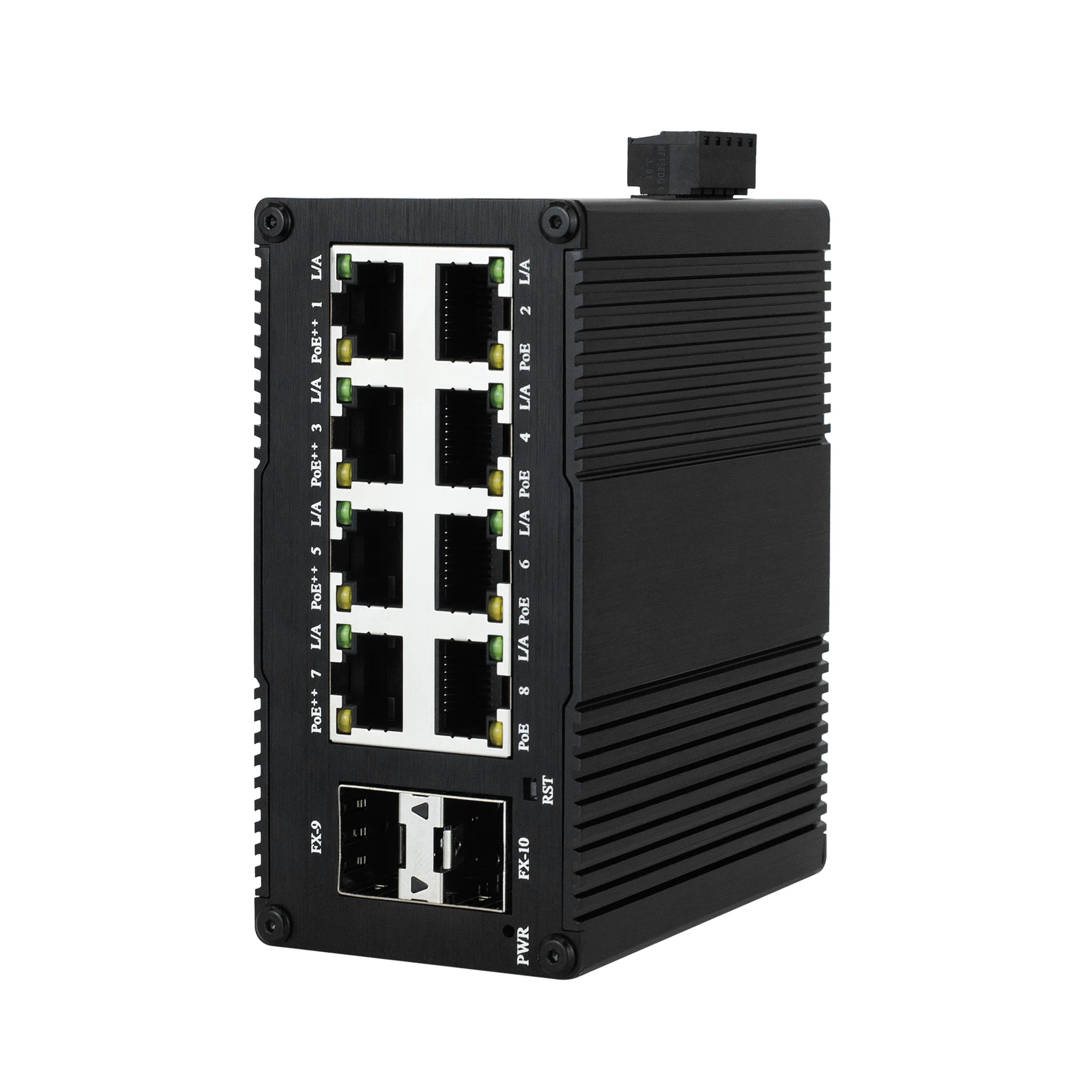 Managed 2-Fiber 8-Ethernet Switch, High-Speed Data Transmission & POE, Strong Anti-Interference, Durable, Wide Temp