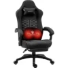 Dowinx Gaming Chair with Heated Massage Lumbar Support, Ergonomic Gaming Computer Chair with Pocket Spring Cushion and Footrest 1