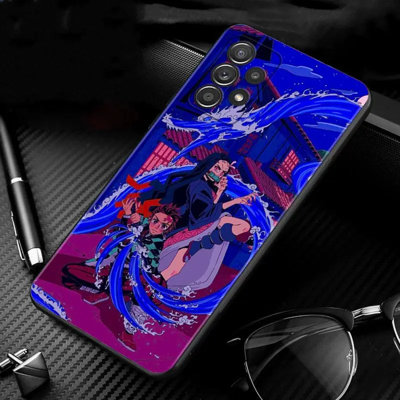 Cartoon Demon Slayer Color Painting Case For Samsung GALAXY A51 A71 A41 A31 A13 A11 A01 A72 A52 A42 A32 A22 A52s A21s A02s A12 kawaii phone cases samsung Cases For Samsung