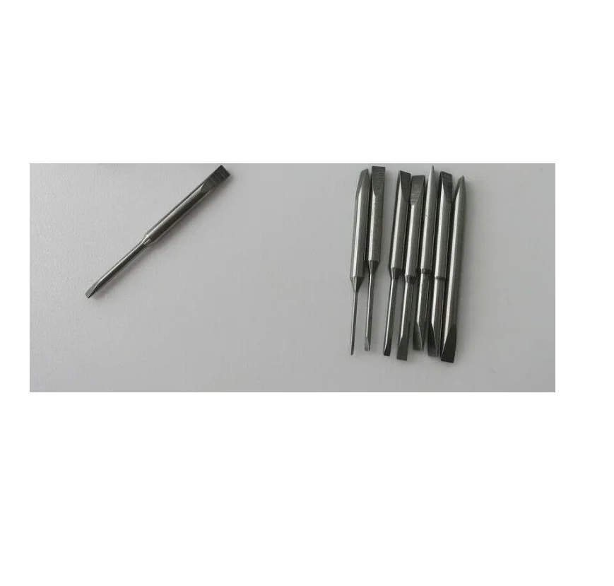 

W8190 Two Section Spare Stainless Steel Bits 0.6mm 0.8mm 1.0mm 1.2mm 1.4mm 1.6mm 1.8mm 2.0mm for Watch Repair Screwdriver